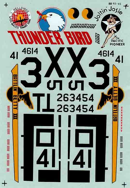 Microscale #48-45 1/48 B-29 Superfortress 20th AF Decal Sheet Microscale #48-45 1/48 B-29 Superfortress 20th AF Decal Sheet
