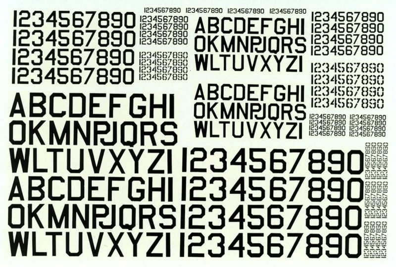 Microscale 7225 172 U.S. ID Letters Black