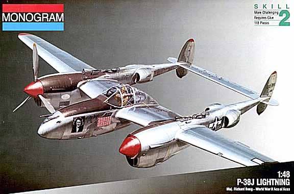 Monogram  #5479 1:48 Lockheed P-38J Lightning 'Marge'