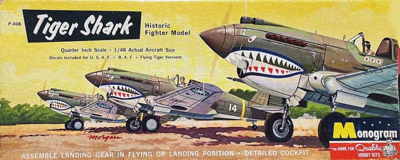 Monogram #PA96 1/48 Curtiss P-40B Tiger Shark