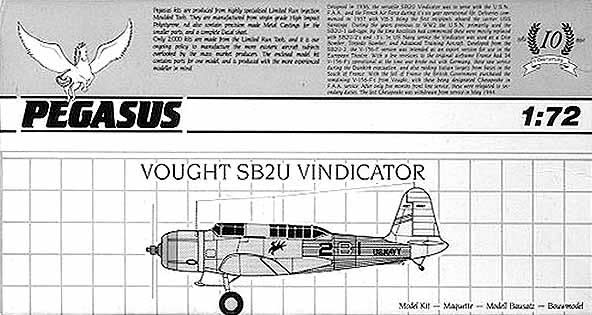 Pegasus #3004 1/72 Vought SB2U Vindicator
