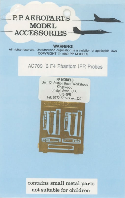 Photo of photo etch set of ejector seat handles and canopy mirrors for scale model aircraft kits.