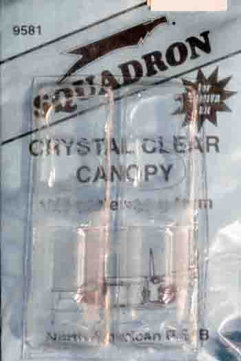 Squadron #9581 1/48 North American P-51B Crystal Clear Canopy Set