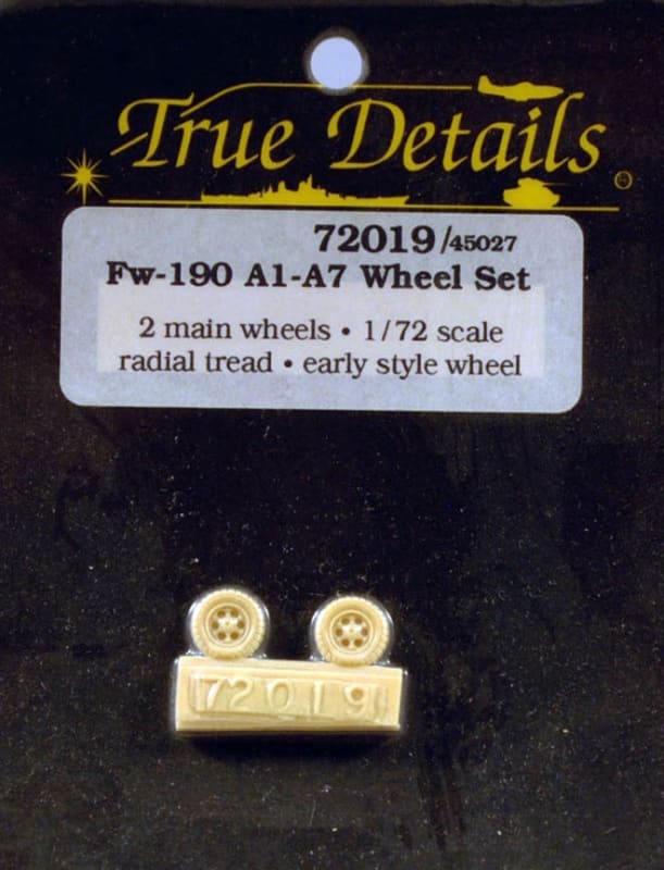 True Details #72019 1:72 Fw-190 A1-A7 Wheels