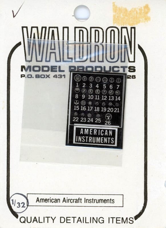 Waldron Products Instrument Dials for American Aircraft Models