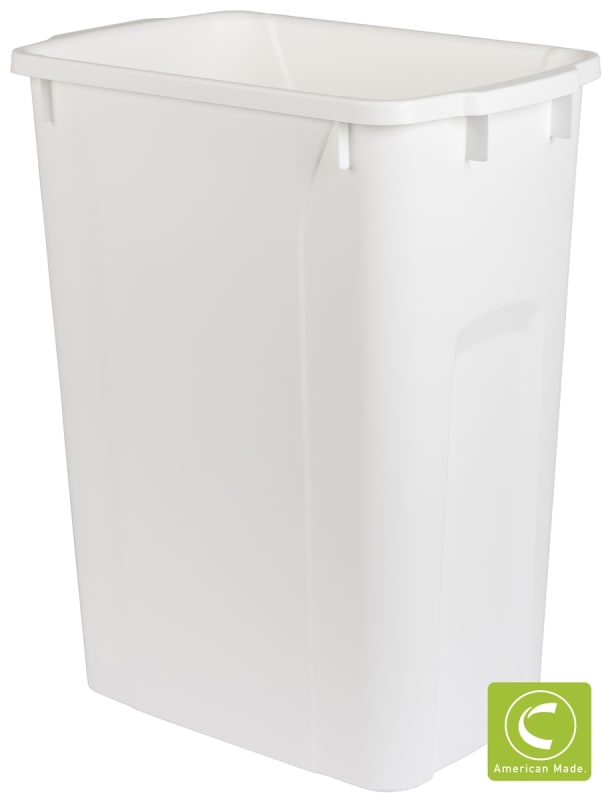 Century Components 34 qt. Waste Bin - White