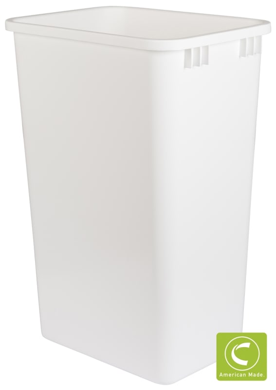 Century Components 50 qt. Waste Bin - White
