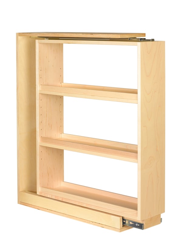 Base Cabinet Pull-out Organizer with Wood Adjustable Shelves