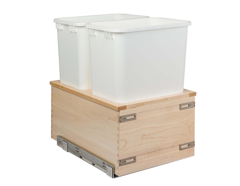 Century Components TOUCH-TO-OPEN Signature Series 14" Bottom Mount Waste System - 34 qt. Bin