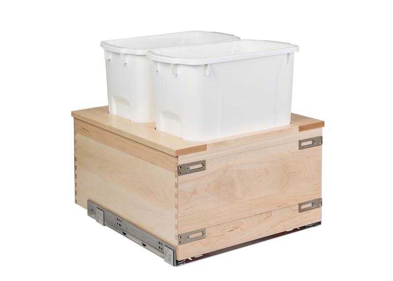 Century Components TOUCH-TO-OPEN Signature Series 17" Bottom Mount Waste System - 34 qt. Bin