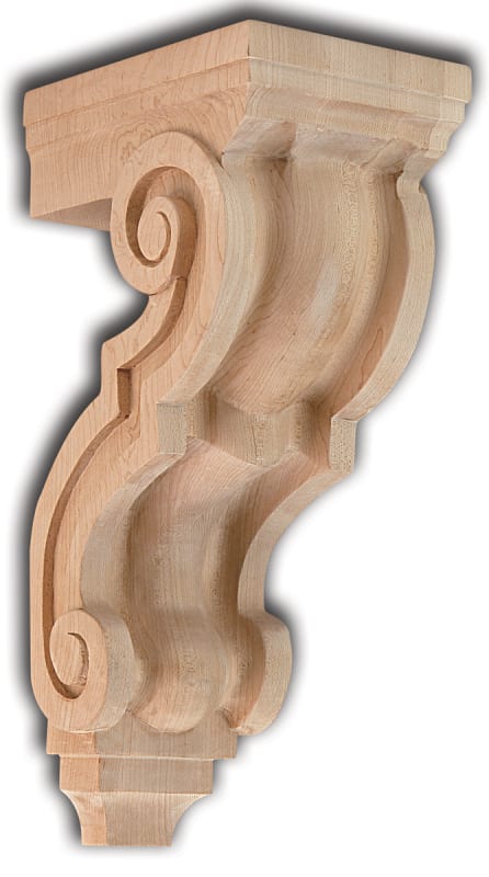 Traditional Scroll Corbel - Cherry