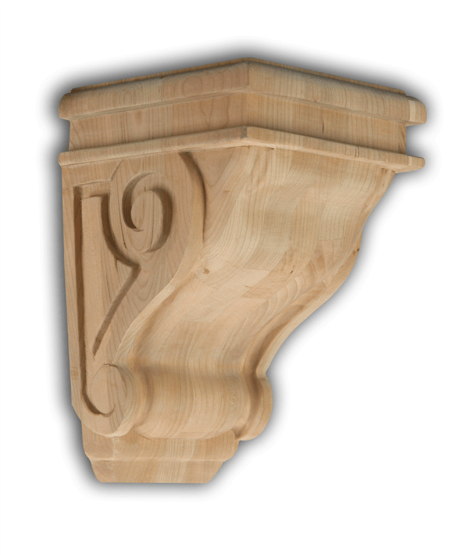 Traditional Bar Bracket Corbel - Cherry
