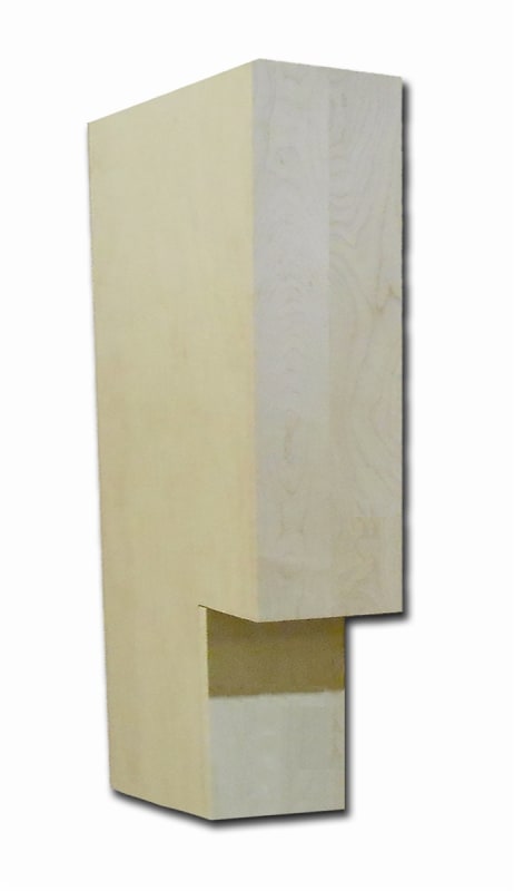 44" Mantel Hood Flat Panel Pillar - Cherry