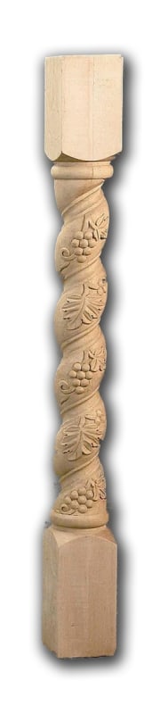 SY-P-5031-M Maple Grape Twist Post - Remodel Market