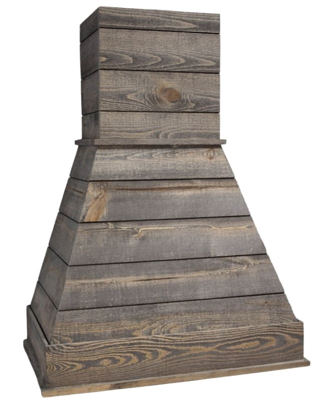 Castlewood SY-WCSLR-DG Rustic Shiplap Wood Range Hood