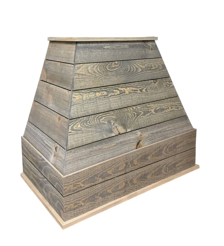 Castlewood Rustic XL Shiplap Chimney Range Hood (Without Chimney Extension) - Light Gray