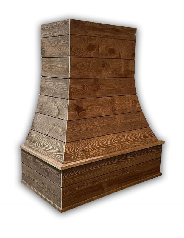 Epicurean Style Wooden Range Hood With Solid Hardwood Corbels and