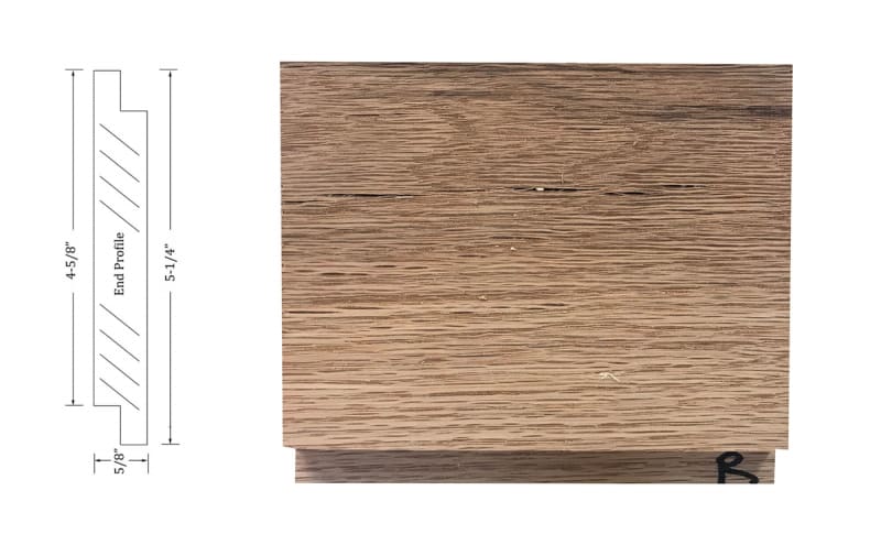 48" Smooth Shiplap Plank - Red Oak (8-Pack, 12.34 sq ft)