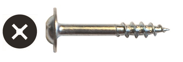 #8 x 1-1/4 Large Modified Truss Phillips (1/2" Dia.) 1/2 Deep Thread Screws | Remodel Market