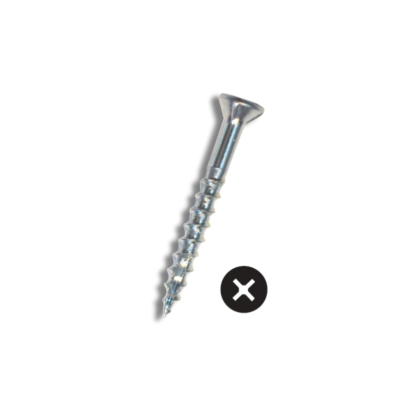 Flat Phillips Drive Nibbed (Type 17) Full Deep Thread Wood Screws - Jar of 1,000 - Zinc Flat Phillips Drive Nibbed (Type 17) Full Deep Thread Wood Screws - Jar of 1,000 - Zinc