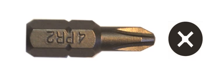 #2 x 1" Phillips Drywall Insert Screw Bit (10 Pack) | Remodel Market