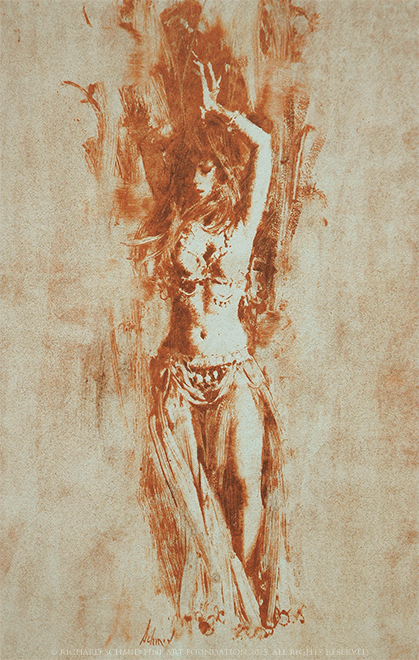 Belly Dancer Lithograph By Richard Schmid