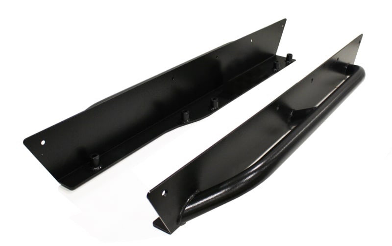 Rock Hard 4x4™ Patriot Series Rocker Guards w/ Tube Sliders - Black Finish for Jeep Wrangler TJ 1997 - 2006 [RH-3001-SC]