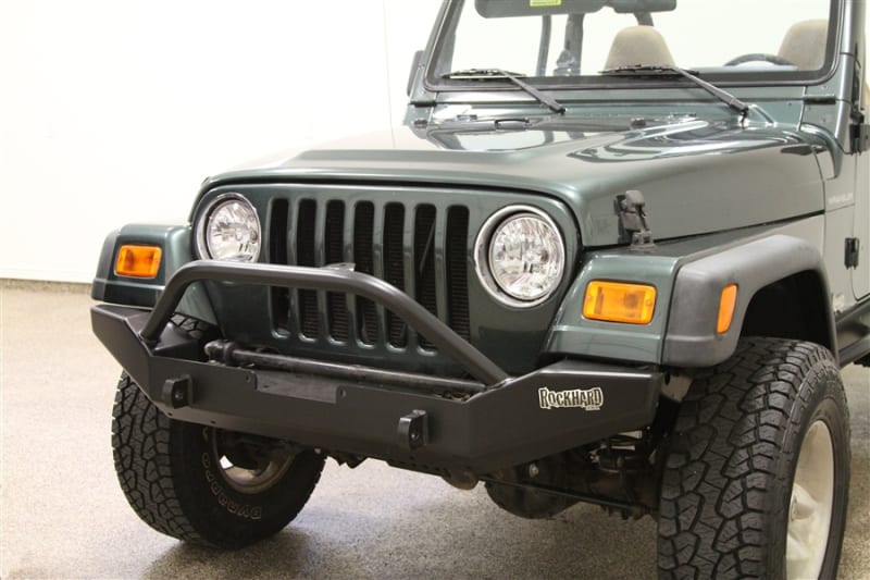 Rock Hard 4x4™ Aluminum Patriot Series Full Width Front Bumper for Jeep CJ5, CJ7, CJ8, YJ, TJ, and LJ 1976 - 2006 [RH-4050]