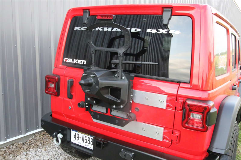 Rock Hard 4x4™ Freedom Series Body Mount Tire Carrier with Billet Aluminum Braces for Jeep Wrangler JL 2018 - Current [RH-90350]