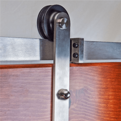FLAT RAIL STICK STRAP Stainless Steel 78 in. Door Hardware Kit for WOOD Door