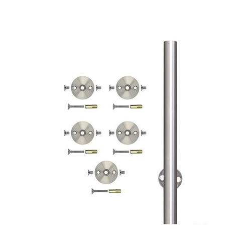 STAINLESS STEEL 78 In. Rail, 4 Mounting Brackets, 2 End Caps