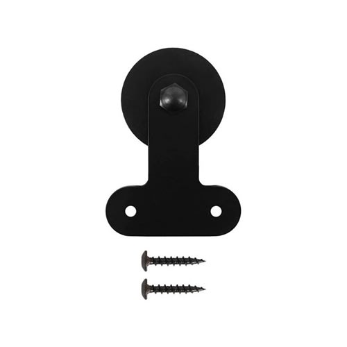 3/4 in. to 1-1/2 in. FRONT MOUNT ROUND Black Rolling Door Hardware Kit 3/4 in. to 1-1/2 in. FRONT MOUNT ROUND Black Rolling Door Hardware Kit