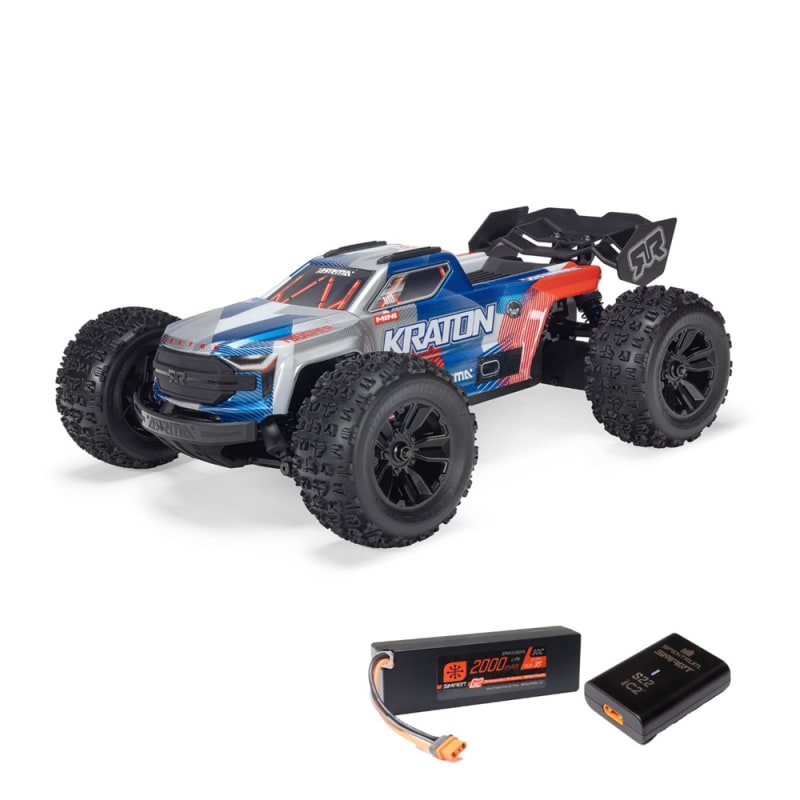 ARRMA 1/16 MINI KRATON 3S DSC 4X4 RTR Brushless Speed Truck (Battery & Charger Included), Red/Blue ARRMA 1/16 MINI KRATON 3S DSC 4X4 RTR Brushless Speed Truck (Battery & Charger Included), Red/Blue