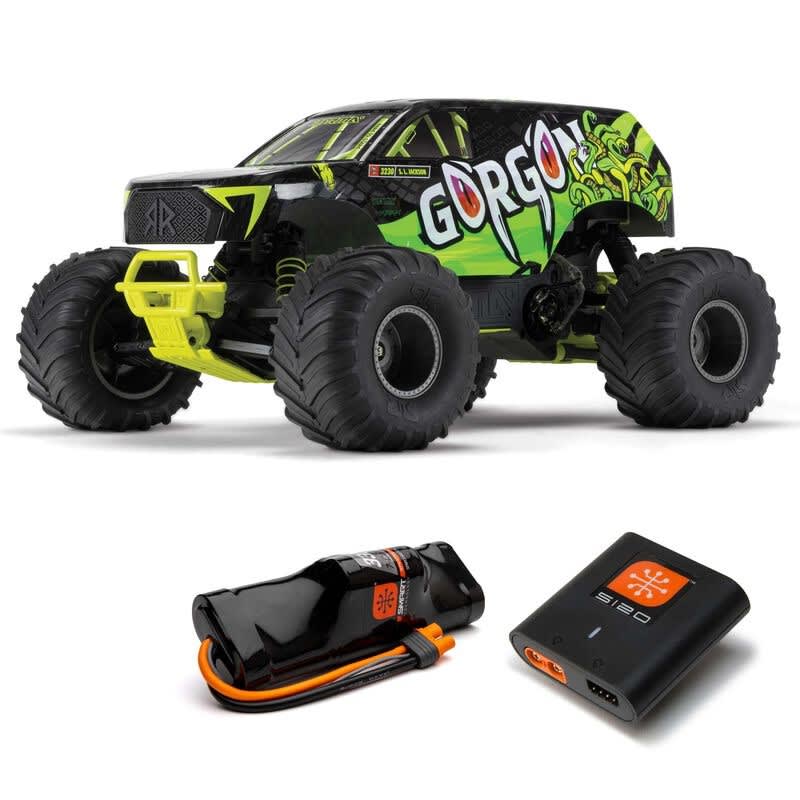 ARRMA 1/10 GORGON 4X2 MEGA 550 Brushed MT RTR with Battery and Charger - Yellow