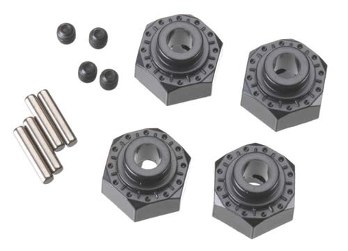 Axial Aluminum Hex Hub 12mm Black (4) - AXIC0429