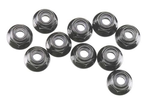 Axial Nylon Locknut M4 Black (10) - AXIC1045
