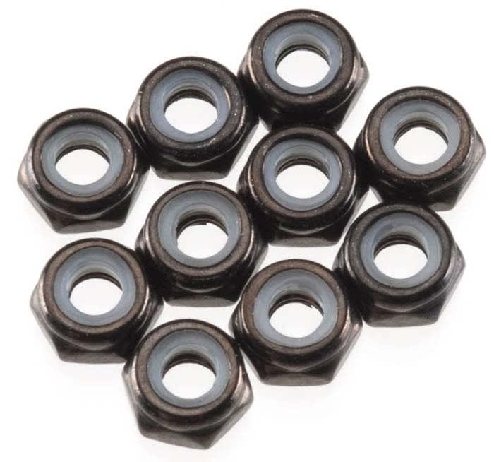 Axial Thin Nylon Locking Hex Nut M3 Black (10) - AXIC1052
