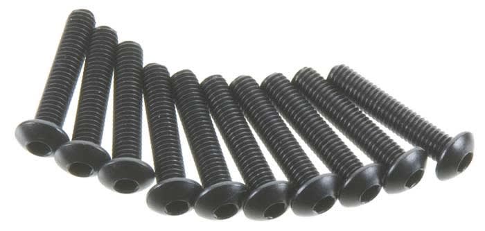 Axial M3x15mm Hex Socket Button Head (Black) (10pcs) - AXIC0117