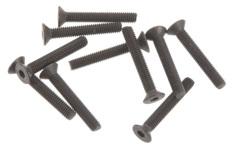 Axial Hex Socket Flat Head M3x20mm Black (10) - AXIC0149