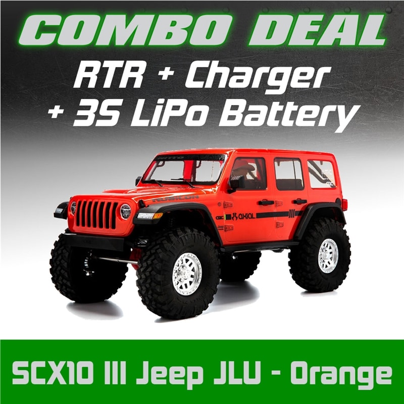 Axial SCX10 III RTR with Jeep JLU Wrangler Body - Orange Combo