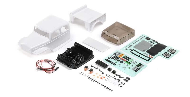 Axial Body Set, SCX24 Dodge Power Wagon, White
