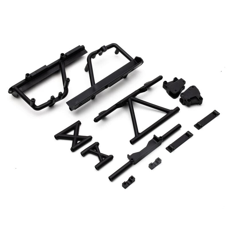 Axial RBX10 Cage Supports and Battery Tray (Black)
