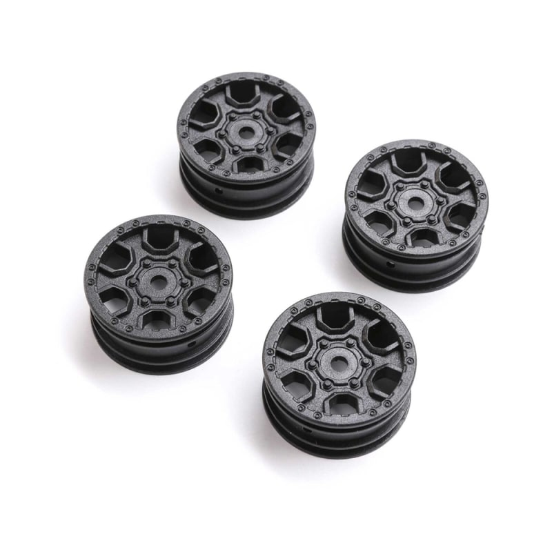 Axial 1.0" SCX24 Ford Bronco Wheels, Black (4)