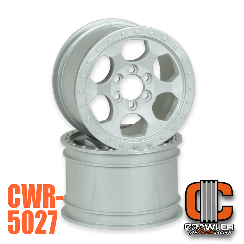 Crawler Innovations 2.2" 6 Bolt Wheel 1.5" Width - Silver (2)