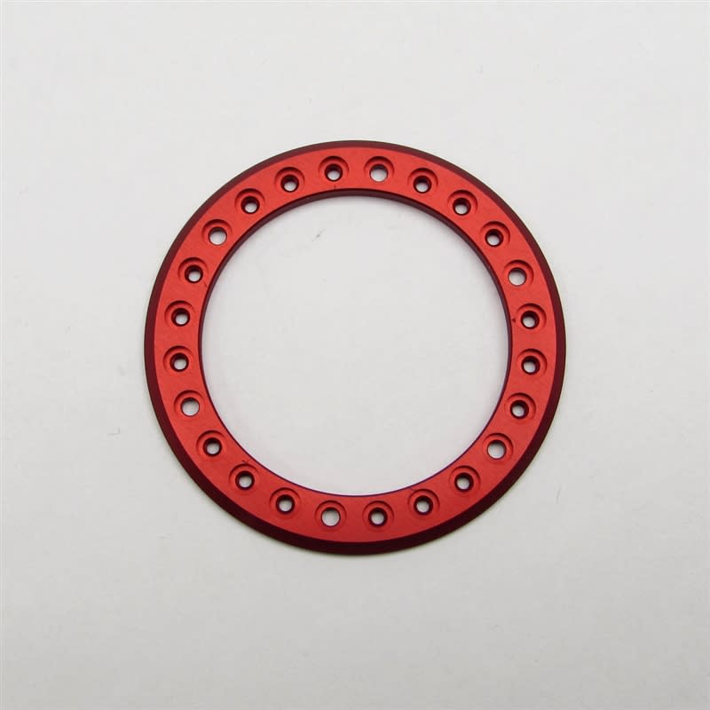 Gear Head RC 1.9" Aluminum Beadlock Rings - Anodized Red (2)