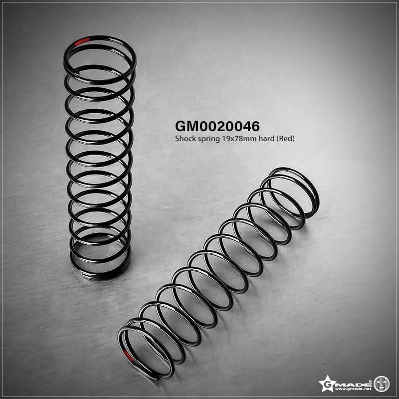 Gmade XD Shock Spring 19x78mm Hard Red (2)
