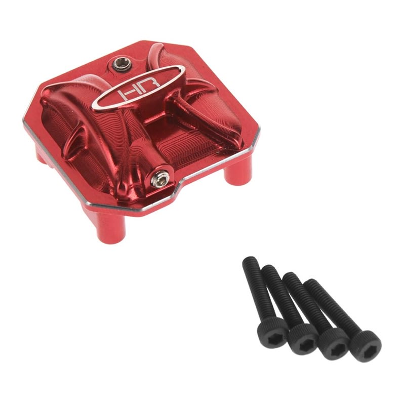 Hot Racing Aluminum AR44 Axle Diff Covers Red SCX10 II