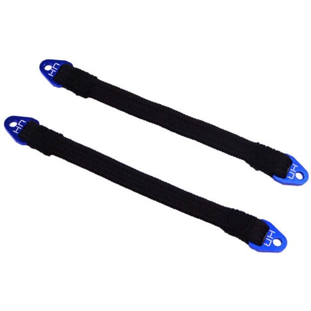 Hot Racing Suspension Travel Limit Straps 110mm (2) Blue