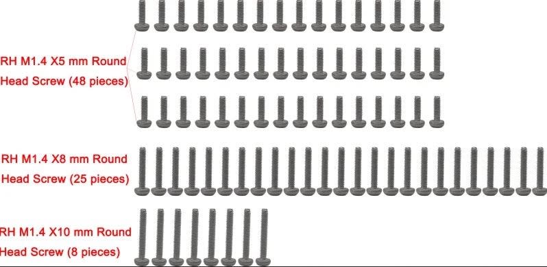 Hot Racing M1.4 Full Screw Set for SCX24 (81 pcs)