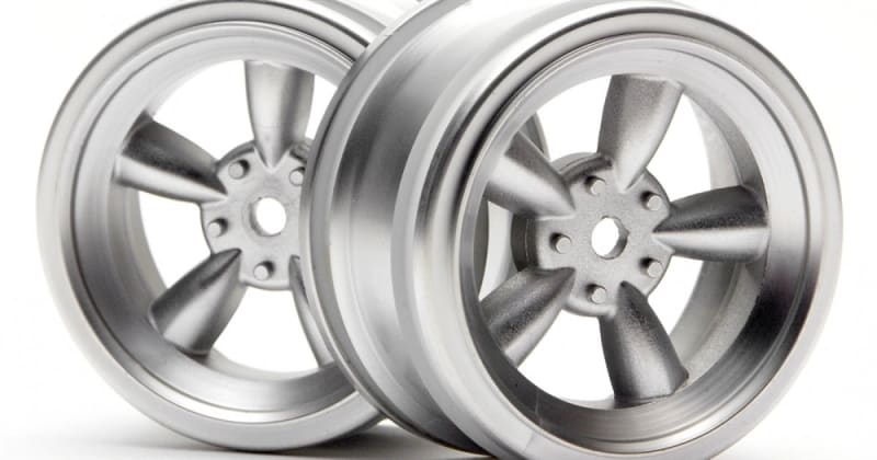 HPI Racing Matte Chrome Vintage 5 Spoke Wheel, 26mm, 0mm Offset (2pcs)